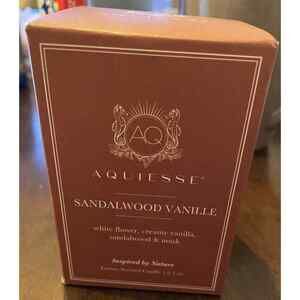 Aquiesse Sandalwood Vanille 6.5oz. Luxury Candle Hand Poured Made in USA New